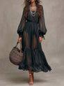 Gerda | Robe midi élégante à col en V