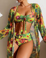 Glenda - Bikini à jupe à fleurs