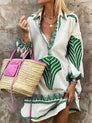 Flore | Mini-robe de fête au look tropical, imprimé simple et original