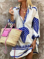 Flore | Mini-robe de fête au look tropical, imprimé simple et original