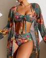 Glenda - Bikini à jupe à fleurs