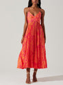 Heather | Collection de robes midi plissées à imprimé floral élégant