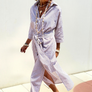 Noa | Robe midi ample à rayures