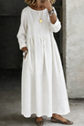 Melissa | Robe en jean à col rond et manches longues