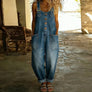 Mae | Salopette vintage en coton doux effet denim avec bretelles réglables