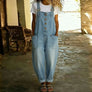 Mae | Salopette vintage en coton doux effet denim avec bretelles réglables
