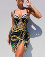 Daria – Maillot de bain une pièce à effet push-up et jupe de plage assortie