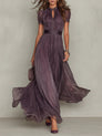 Ashley | Robe longue en mousseline au style vintage et élégant