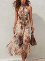 Chloé | Robe midi fluide à motif floral vintage