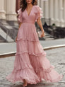 Zoe | Robe de mariée longue et élégante rose pâle