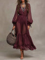 Gerda | Robe midi élégante à col en V