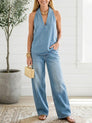 Ivy | Ensemble deux pièces effet denim délavé vintage
