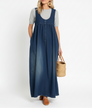 Karen | Robe longue en denim au toucher coton doux, effet délavé vintage