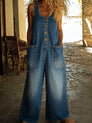Ruth | Salopette en denim de coton délavé vintage